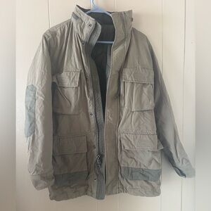 Vtg Abercrombie & Fitch Drab Green Field Utility Military Jacket mens XS